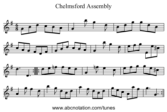 Chelmsford Assembly - staff notation