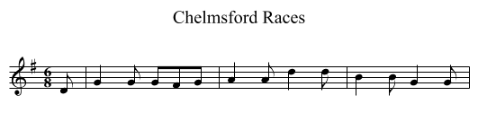 Chelmsford Races - staff notation