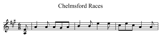 Chelmsford Races - staff notation
