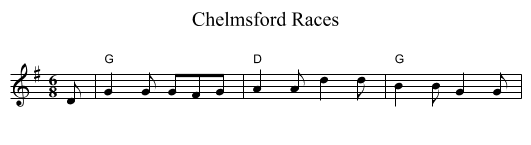 Chelmsford Races - staff notation