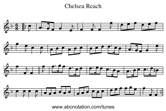 Chelsea Reach - staff notation