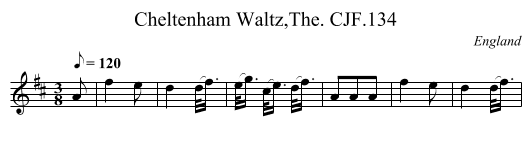 Cheltenham Waltz,The. CJF.134 - staff notation