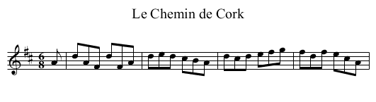 Chemin de Cork, Le - staff notation