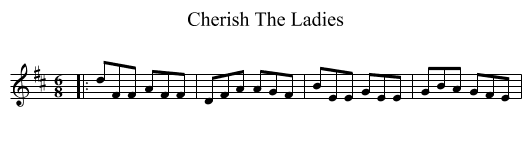 Cherish The Ladies - staff notation