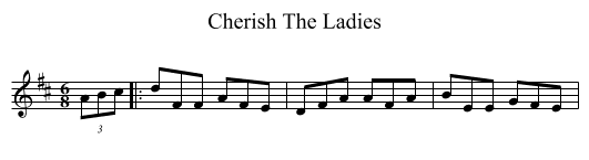 Cherish The Ladies - staff notation