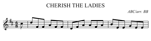 CHERISH THE LADIES - staff notation