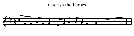 Cherish the Ladies - staff notation