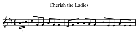 Cherish the Ladies - staff notation