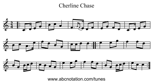 Cherline Chase - staff notation