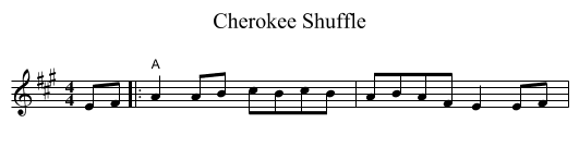 Cherokee Shuffle - staff notation