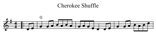 Cherokee Shuffle - staff notation