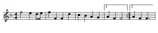 Cherping of the Larke, The  - staff notation