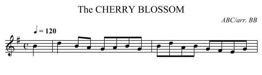 CHERRY BLOSSOM, The - staff notation