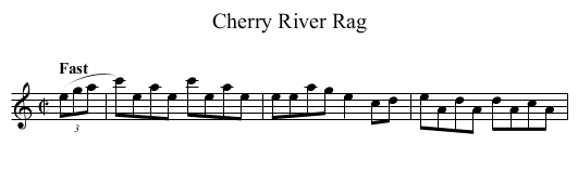 Cherry River Rag - staff notation
