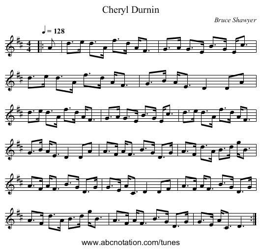 Cheryl Durnin - staff notation