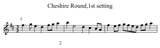 Cheshire Round,1st setting - staff notation
