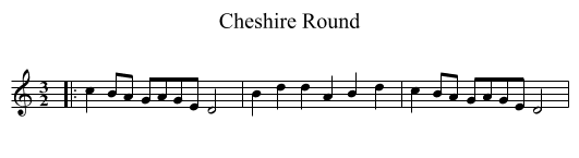 Cheshire Round - staff notation