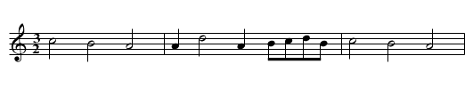 Cheshire Round - staff notation