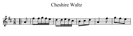 Cheshire Waltz - staff notation