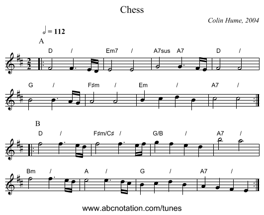 Chess - staff notation
