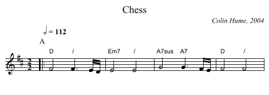 Chess - staff notation