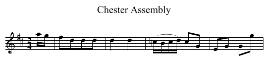 Chester Assembly - staff notation