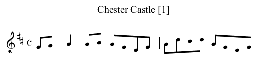 Chester Castle [1] - staff notation