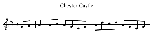 Chester Castle - staff notation