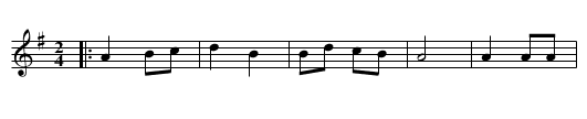 Chester   [D] - staff notation