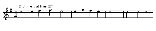 Chester - staff notation