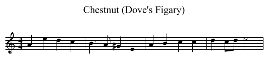 Chestnut (Dove's Figary) - staff notation