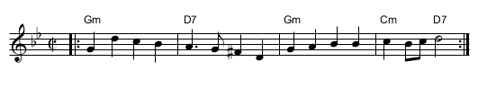 Chestnut (Gm) - staff notation