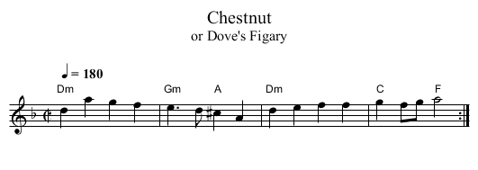 Chestnut - staff notation