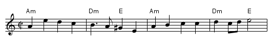 Chestnut - staff notation
