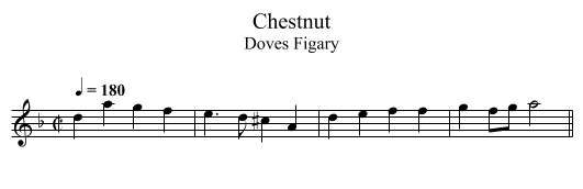 Chestnut - staff notation