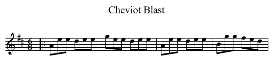 Cheviot Blast - staff notation