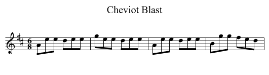 Cheviot Blast - staff notation