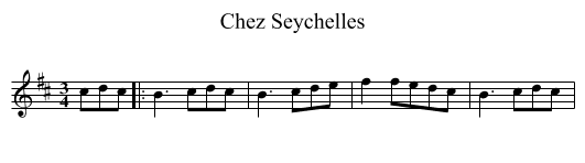 Chez Seychelles - staff notation