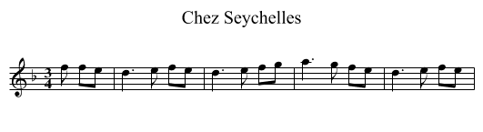 Chez Seychelles - staff notation