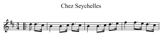 Chez Seychelles - staff notation