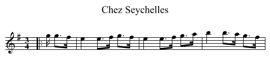 Chez Seychelles - staff notation