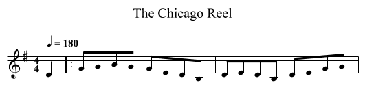Chicago Reel, The - staff notation