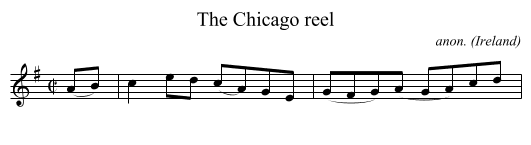Chicago reel, The  - staff notation