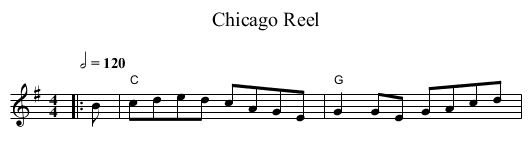 Chicago Reel - staff notation