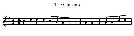 Chicago, The  - staff notation