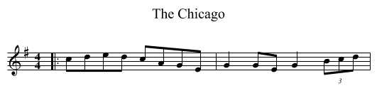 Chicago, The  - staff notation