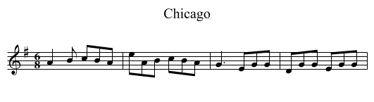 Chicago - staff notation