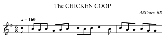 CHICKEN COOP, The - staff notation