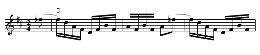 Chicken Reel - staff notation