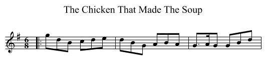 Chicken That Made The Soup, The  - staff notation
